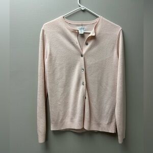 Vintage Liz Baker Essentials Pink Button Up Cardigan